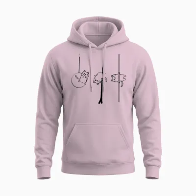 Circus Aerialist Cat Aerialist Yogi Dancer Aerial Unisex Hoodie - Light Pink