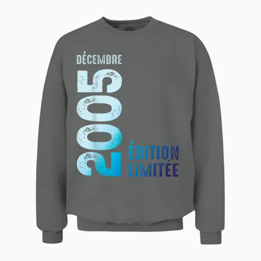 Limited Edition 2005 December 2005 T-Shirt, Black, S Unisex Sweatshirt - Graphite Heather