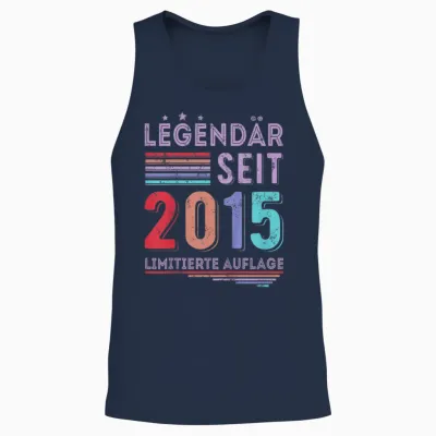 11 Geburtstag Mädchen 11 Jahre Alt Legendär Seit 2015 Unisex Tank Top - Navy