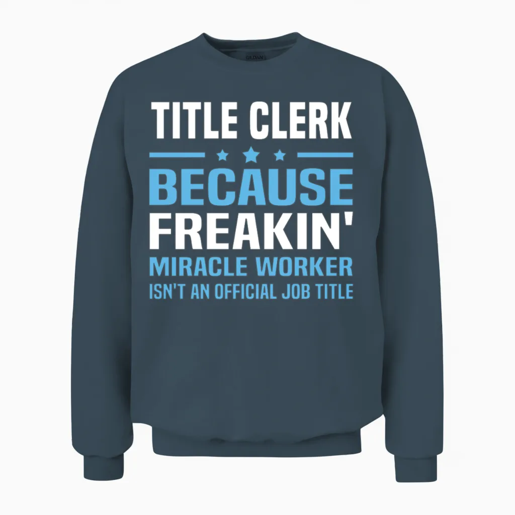 Title Clerk Unisex Sweatshirt in Dark Heather