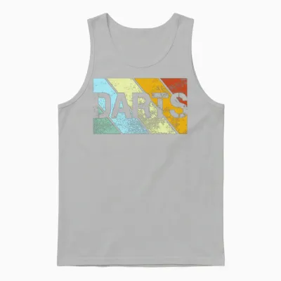 Darts Retro Unisex Tank Top - Ash