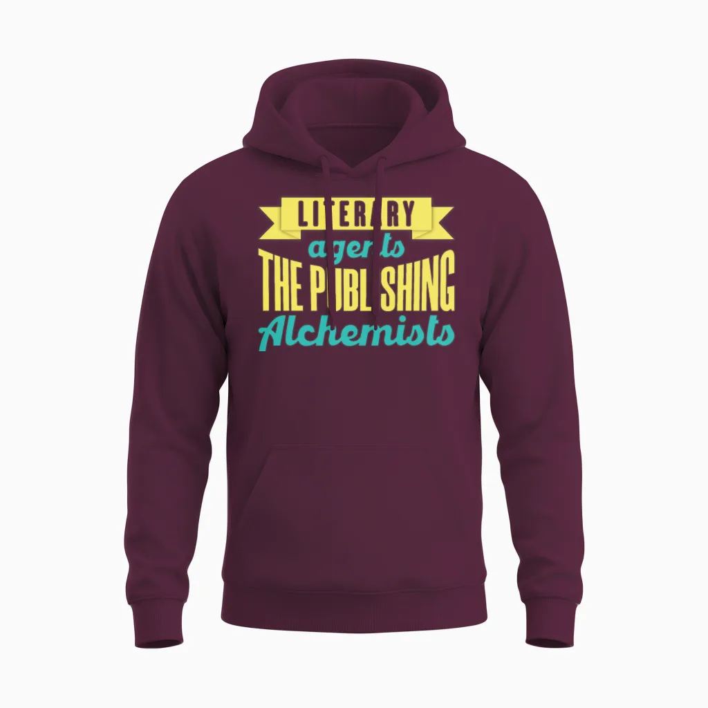 Literary Agents the Publishing Alchemists Unisex Hoodie in Maroon