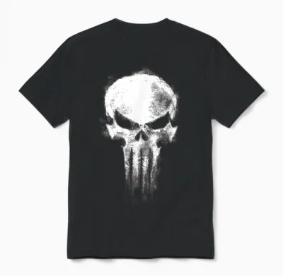 Marvel Daredevil Born Again Skull the Punisher Returns Unisex T-Shirt - Black