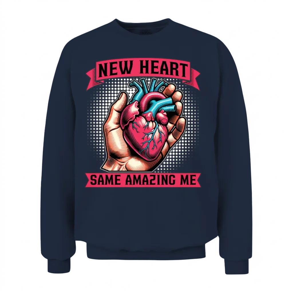 Transplant Surgery New Heart Same Surgical Tech Unisex Sweatshirt - Navy