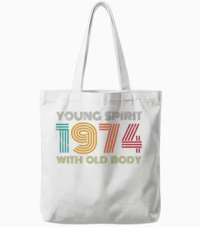 1974 Vintage 50th Birthday Tote Bags - White
