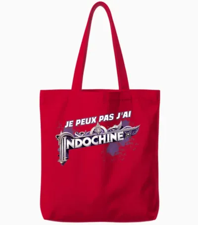 Indochine Design Fan Music Man Woman T-Shirt, Black, S Tote Bags - Red