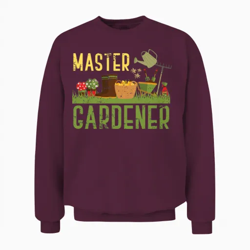 Master Gardener Gardening Unisex Sweatshirt in Maroon