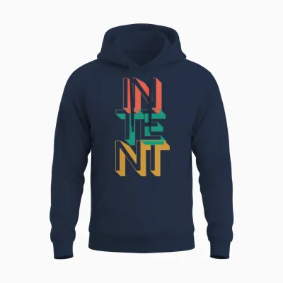 Retro Intent Unisex Hoodie - Navy