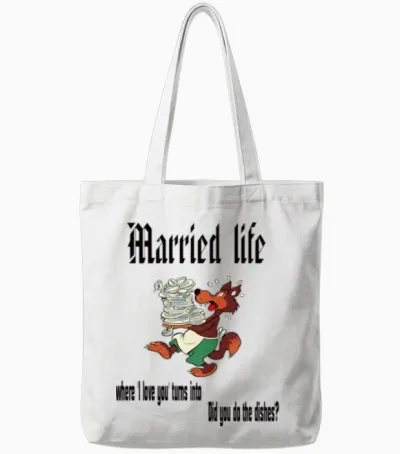 Married Life Tote Bags - White