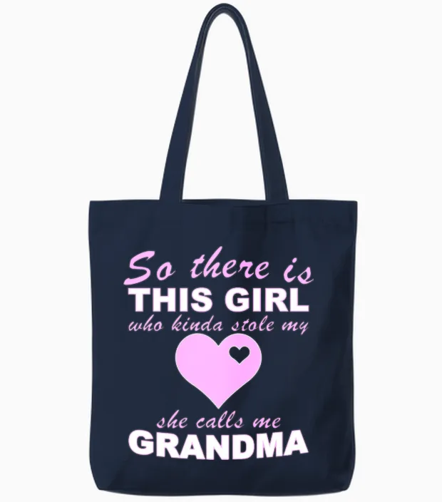 Grandma Granddaughter Tote Bags in Navy