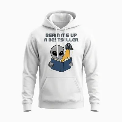 Beam Me Up Bestseller Unisex Hoodie - White
