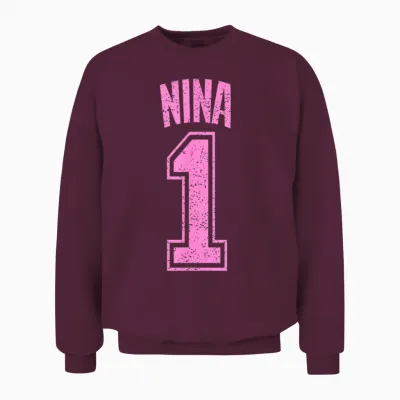 Nina Supporter Number 1 Größter Fan Unisex Sweatshirt - Maroon