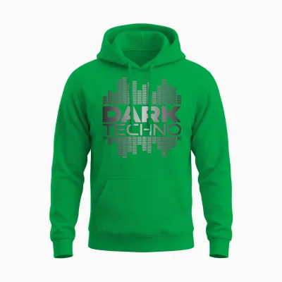 Dark Techno Rainbow Spectrum Hard Dark Acid Unisex Hoodie - Irish Green