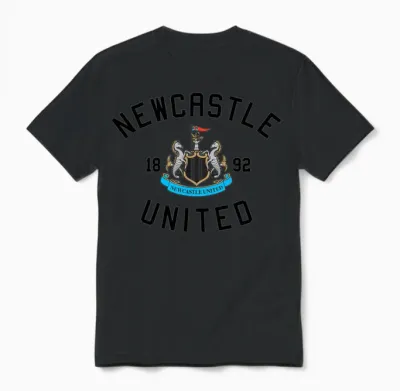 Herren Newcastle United Fc Color Crest Unisex T-Shirt - Black