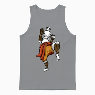 Chess King Like a Muay Thai Fighter Chess Unisex Tank Top - Sport Grey