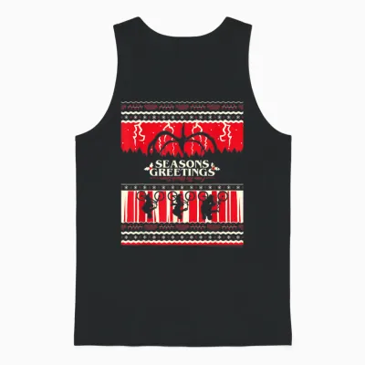 Stranger Things Wishes Christmas Wishes to the Upside Down Unisex Tank Top - Black