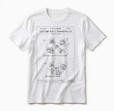 Dice Game Patent (dark Ink) Unisex T-Shirt - White