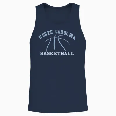 North Carolina Basketball T-Shirts Fan Apparel Hoops Gear Unisex Tank Top - Navy