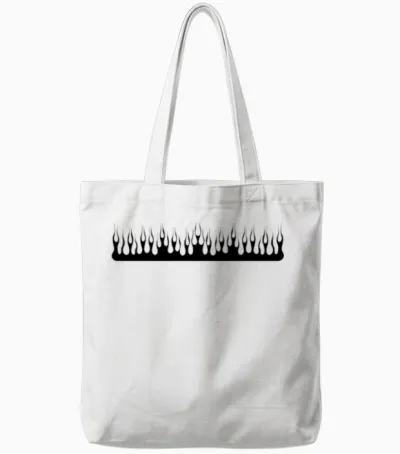 Flame Tote Bags - White