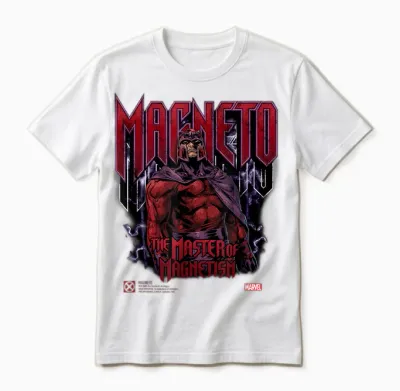 Marvel X-Men Magneto T-Shirt, Black, S Unisex T-Shirt - White