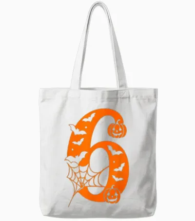 Number 6 Funny Meme Saying 6 7 Six Seven Halloween Costume Tote Bags - White