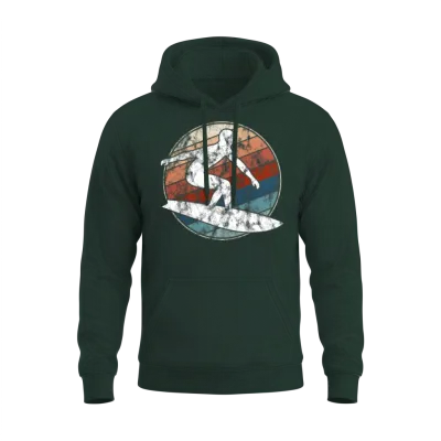 Surfer Retro Style Unisex Hoodie - Forest