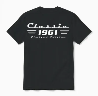 1961 Birthday Man 65th Decoration Funny 65s 65th Birthday Unisex T-Shirt - Black