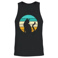 Cat Retro Style Lovers Unisex Tank Top - Black – 2