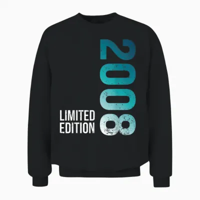 2008 Birthday Man 18th Decoration Funny 18 18th Birthday Unisex Sweatshirt - Black