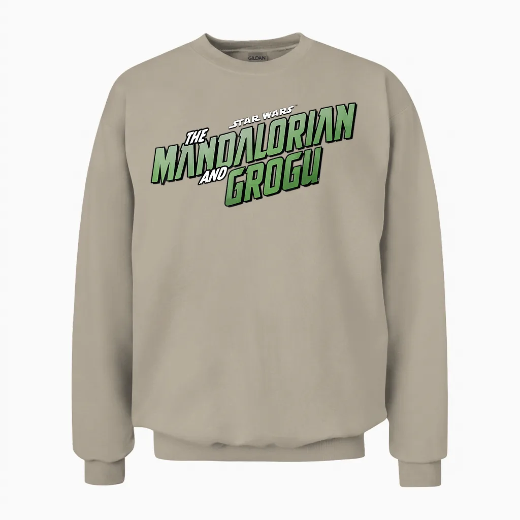 Star Wars the Mandalorian and Grogu Official Movie Logo Unisex Sweatshirt in Sand