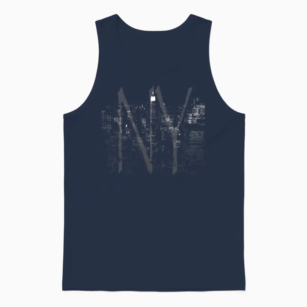 Cool New York Souvenir Unisex Tank Top in Navy