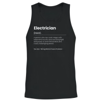 Funny Electrician — Electricians Gift Unisex Tank Top - Black – 2