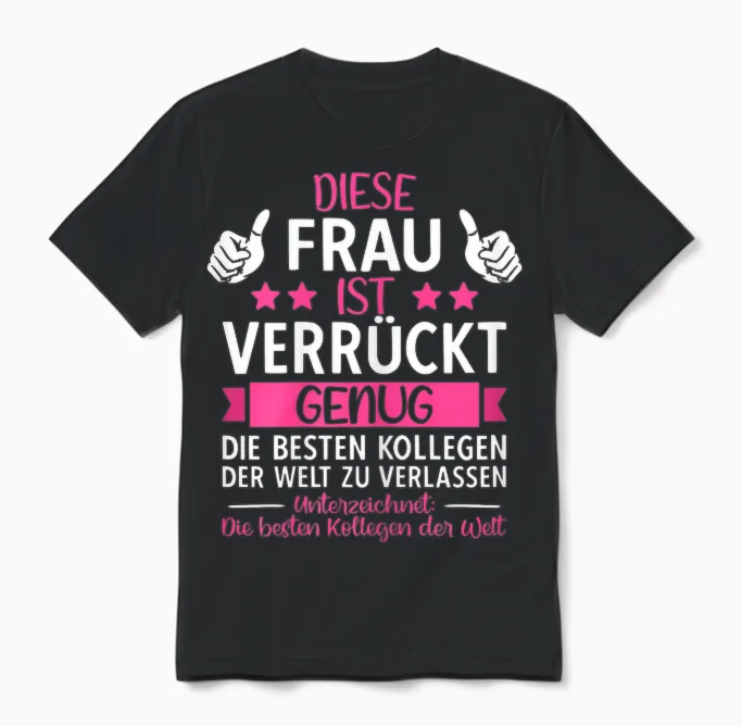Farewell Colleague Job Change, Retirement, New Job & Retirement T-Shirt, Black Unisex T-Shirt in Black