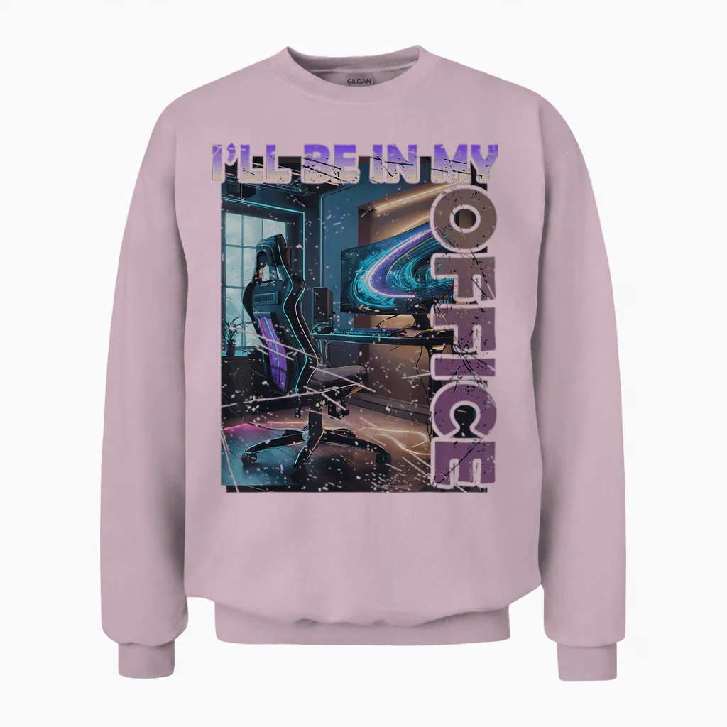 Pc Gaming I'll Be in My Office | Hardware Nerd Pc Gamer Unisex Sweatshirt - Light Pink