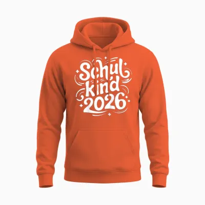 Schulkind 2026, Einschulung Grundschule 2026 Unisex Hoodie - Orange