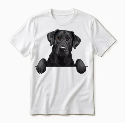 Lustiger Schwarzer Labrador Mit Lustigem Labrador Unisex T-Shirt - White