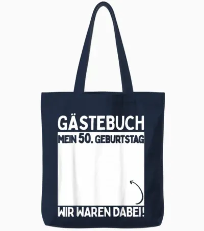 50. Geburtstag Mann Frau 50 Jahre Deko 1976 Lustig Gechenk Tote Bags - Navy