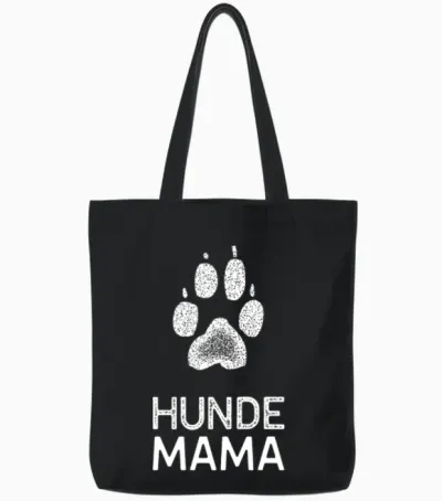 Dog Mum Woman Dog Mummy Dog Tote Bags - Black