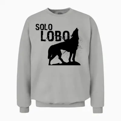 Solo Lobo - Lone Wolf Spanish Unisex Sweatshirt - Ash