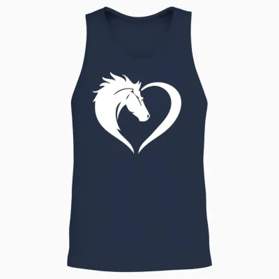 Horse Manure Unisex Tank Top - Navy