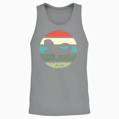 Vintage Retro Bearded Dragon Unisex Tank Top - Sport Grey