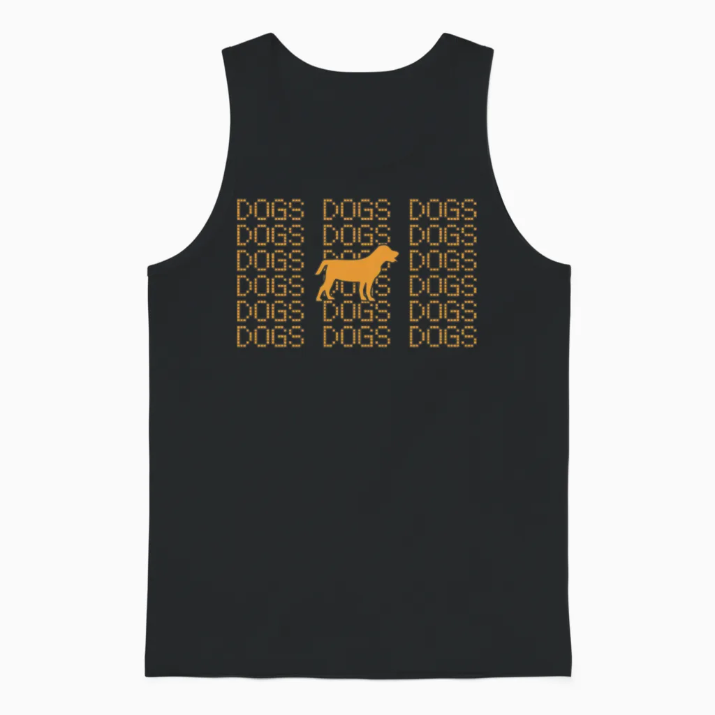 Dogs Dog Lovers Unisex Tank Top in Black