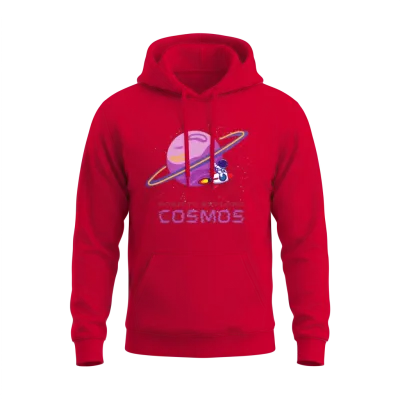 Cool Cosmos Design Unisex Hoodie - Red