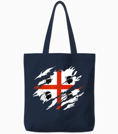 Sardinien Flagge Tote Bags - Navy