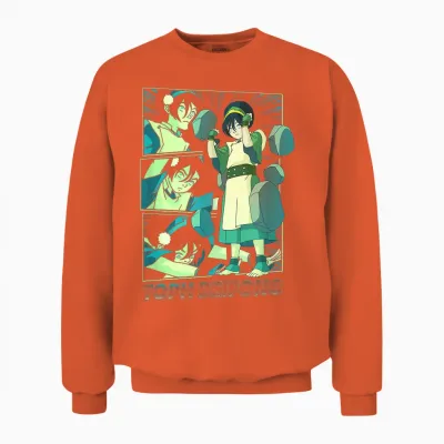 Avatar: the Last Airbender Toph Beifong Earthbending Master Unisex Sweatshirt - Orange