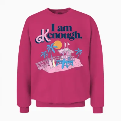 Barbie the Film I Am Kenough Lifeguard Stand T-Shirt, White Unisex Sweatshirt - Heliconia