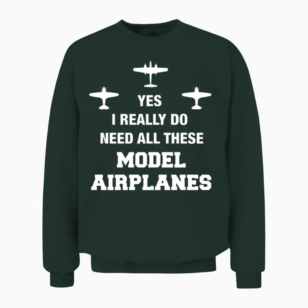 Model Airplane Shirt - Gifts for Model Airplane En Unisex Sweatshirt in Forest