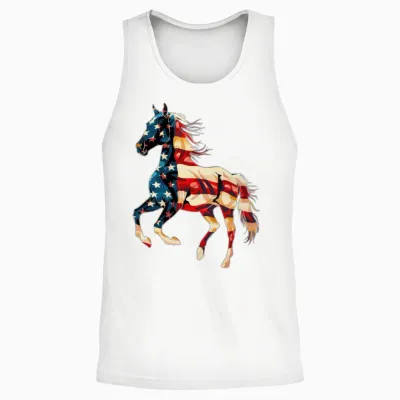 Horse Unisex Tank Top - White