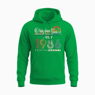 Original July 1986 40th Birthday Vintage Gift Unisex Hoodie - Irish Green