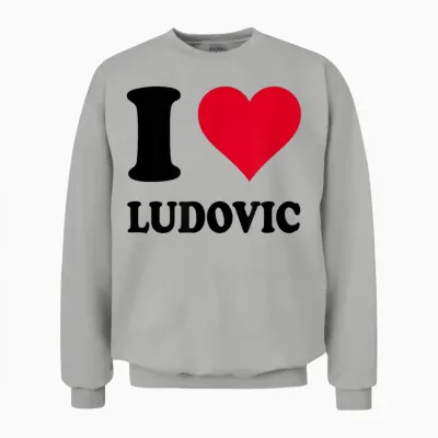 J'aime Ludovic T-Shirt, White, S Unisex Sweatshirt - Ash